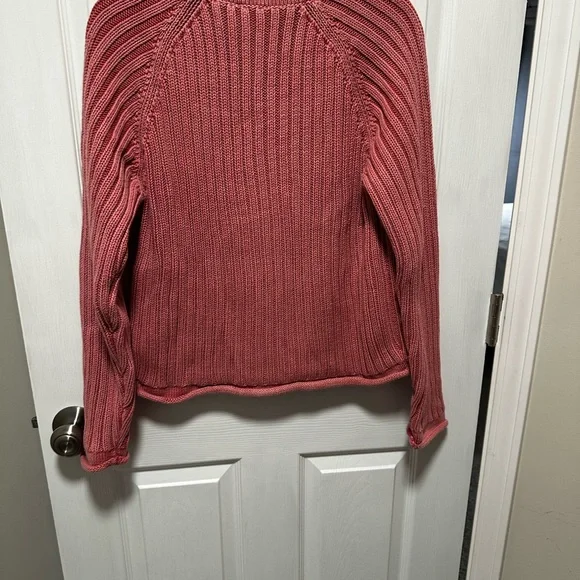 Faherty Sunwashed Cotton Rollneck Sweater - Baroque Rose -  NWT - Women’s Size X - Picture 5 of 10